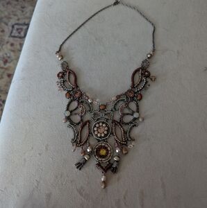 Elegant Multi-Color Statement Necklace